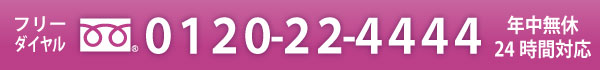 �t���[�_�C����0120-22-4444�A�N�����x�A24���ԑΉ�